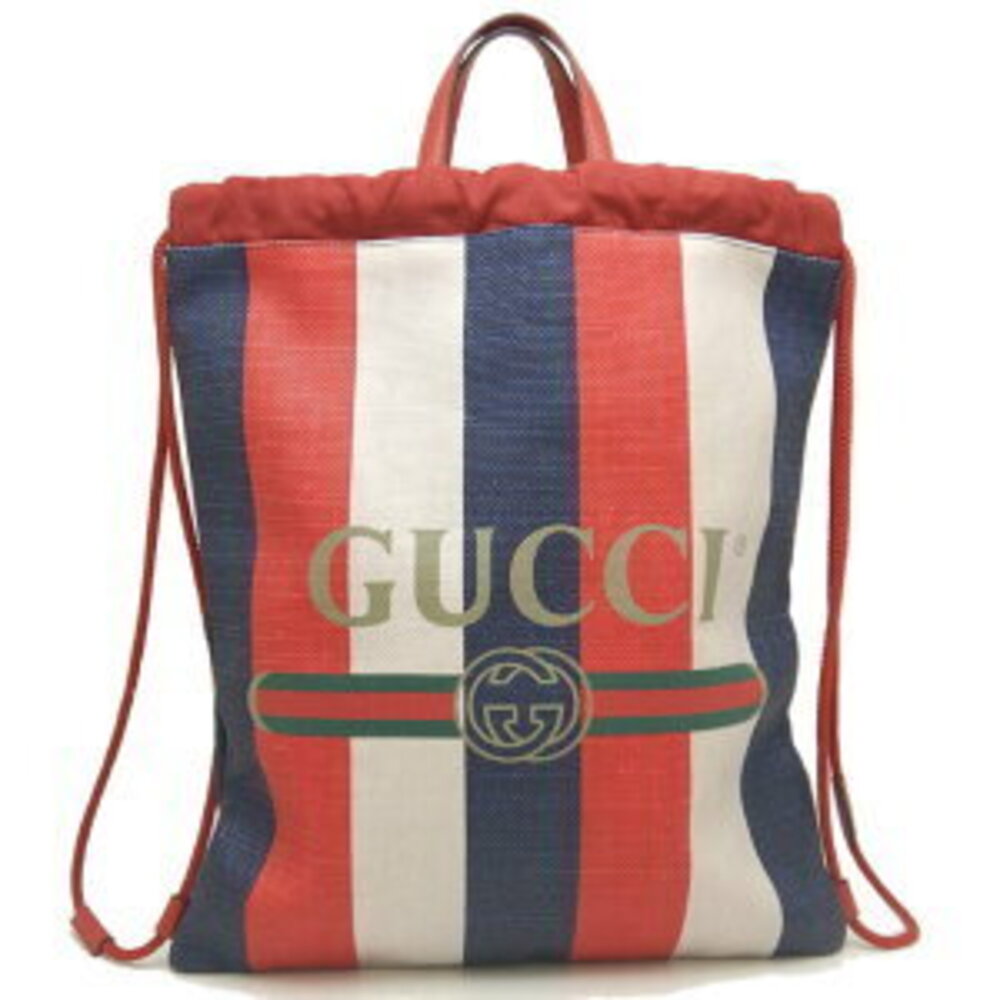 Gucci Drawstring Backpack Canvas Leather Tricolor - image 10
